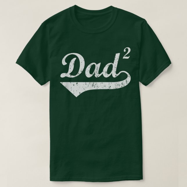 Mens Dad of Two Squared  Funny s for Dad Father's  T-Shirt (Design Front)