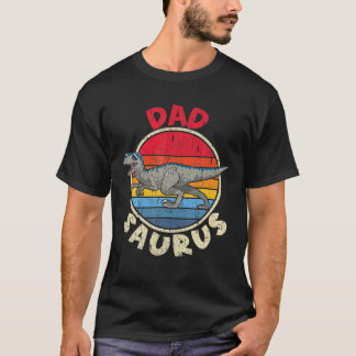 Mens Dad Saurus I Velociraptor I Family Matching T-Shirt