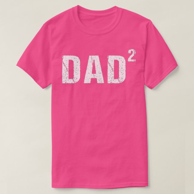 Mens Dad Squared  Dad of Two  T-Shirt (Design Front)