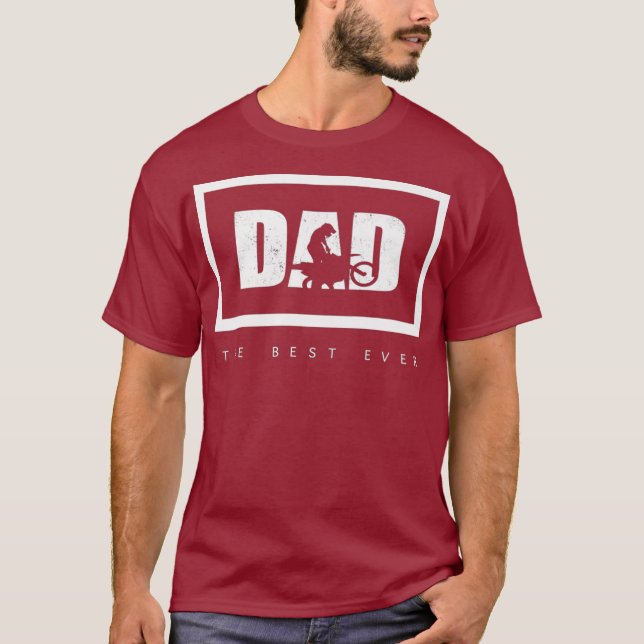 Mens Dad The Best Motocross Dad Ever Dirt Bike T-Shirt (Front)