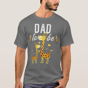 Mens Dad To Be Giraffe Baby Shower Cute T-Shirt