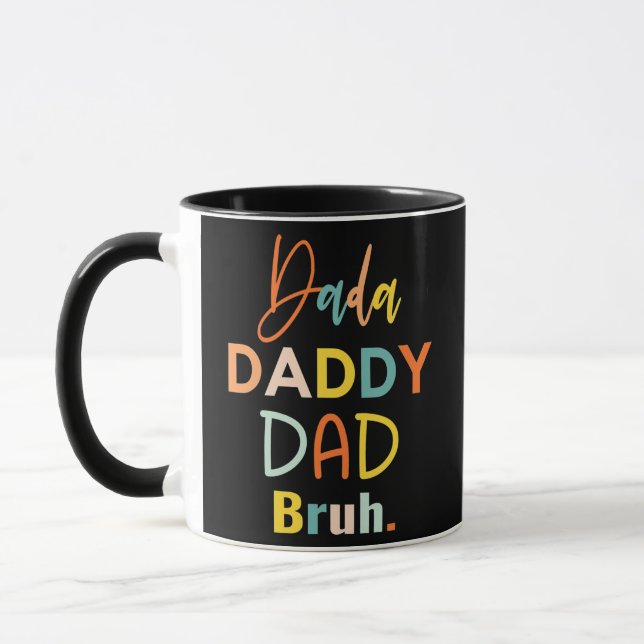 Mens Dada Daddy Dad Bruh Daddy And Me Funny Mug (Left)