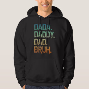 Mens Dada Daddy Dad Bruh Father And Kids Girl Boy Hoodie