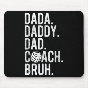 Mens Dada Daddy Dad Bruh Vintage Volleyball Coach Mouse Pad