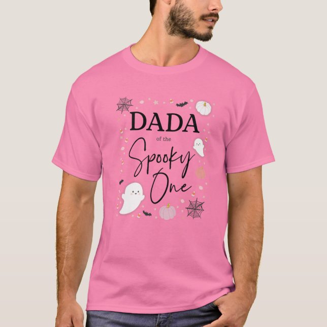 Mens Dada Of The Spooky One Girl First Birthday Pi T-Shirt (Front)