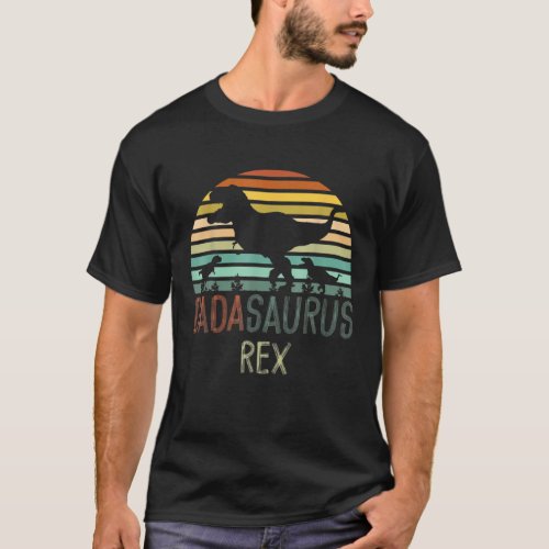 Mens Dada Saurus Father Dinosaur T Rex Dad T_Shirt