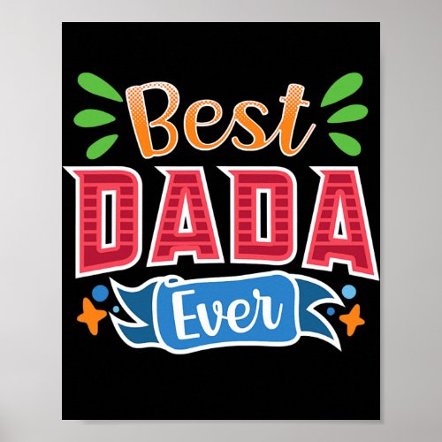 Mens Dada Statement Fathers Day Papa Daddy Poster