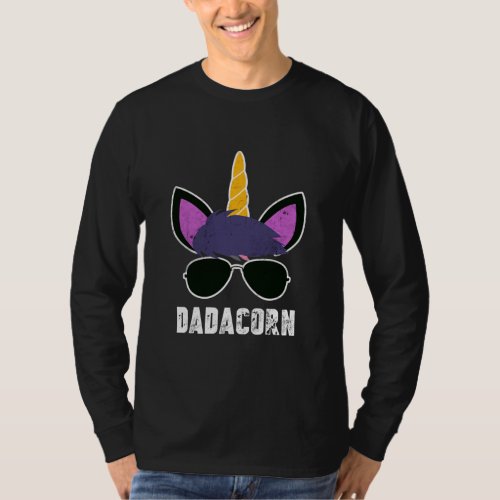 Mens Dadacorn Unicorn Dad Fathers Day Unicorn T_Shirt