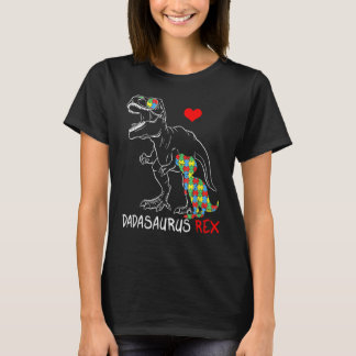 Mens Dadasaurus Daddy Rex Autism Awareness Proud D T-Shirt