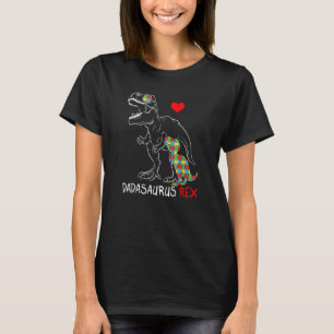 Mens Dadasaurus Daddy Rex Autism Awareness Proud D T-Shirt