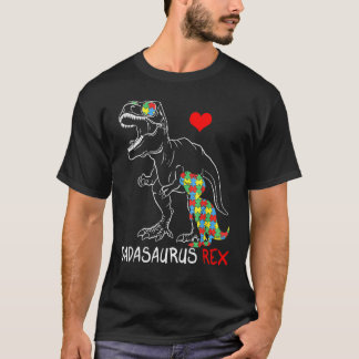 Mens Dadasaurus Daddy Rex Autism Awareness Proud D T-Shirt