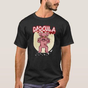 Mens Dadcula Dracule Vampire Dad Halloween Party F T-Shirt