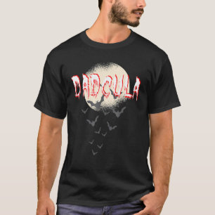 Mens Dadcula Vampires Cool Fun Dad Daddy Father Ha T-Shirt