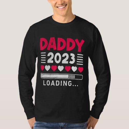Mens Daddy 2023 Loading Dad To Be T_Shirt
