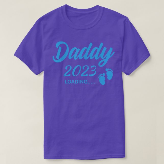 Mens Daddy 2023 Loading Pregnancy Announcement Fut T-Shirt (Design Front)