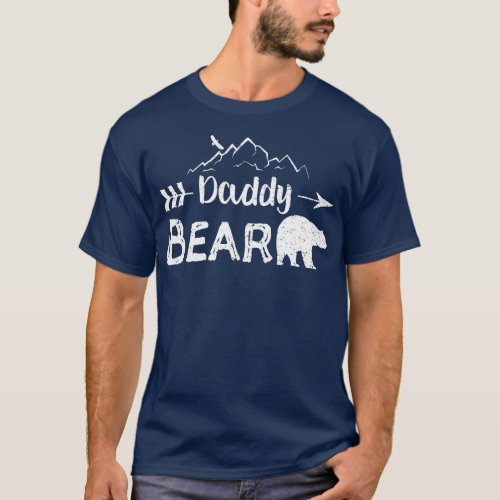 Mens Daddy Bear Matching Family Mama Papa Bear T_Shirt