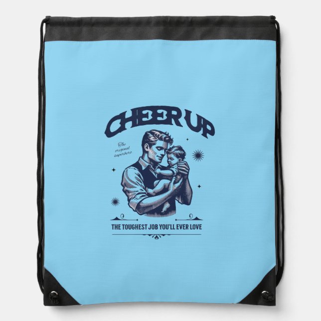 MEN'S DADDY CHEER UP DRAWSTRING BAG  (Front)