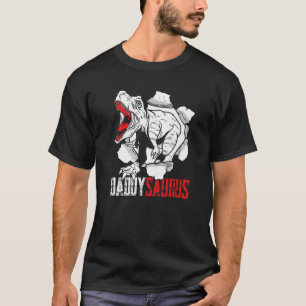 Mens Daddy Dino T Rex Father Papa Poppa Father Ste T-Shirt