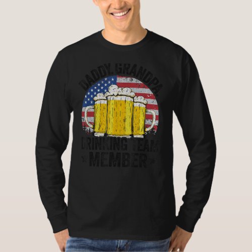 Mens Daddy Grandpa USA Drinking Team Member Dad 4t T_Shirt