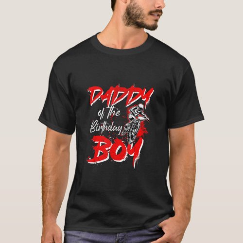 Mens Daddy Of The Birthday Boy   Bike Rider BMX Da T_Shirt