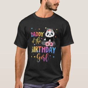 Mens Daddy Of The Birthday Girl Panda Bear Mother T-Shirt