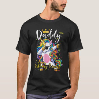 Mens Daddy of the Birthday Princess Shirt Unicorn