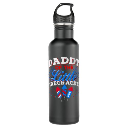 Mens Daddy Of The Little Firecracker 4th Of July S Stainless Steel Water Bottle