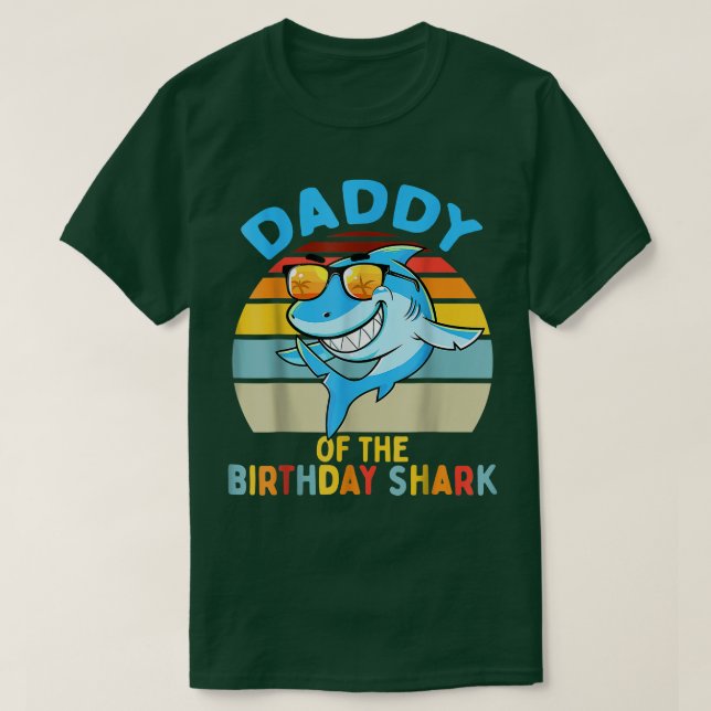 Mens Daddy Of The Shark Birthday Dad Matching Fami T-Shirt (Design Front)