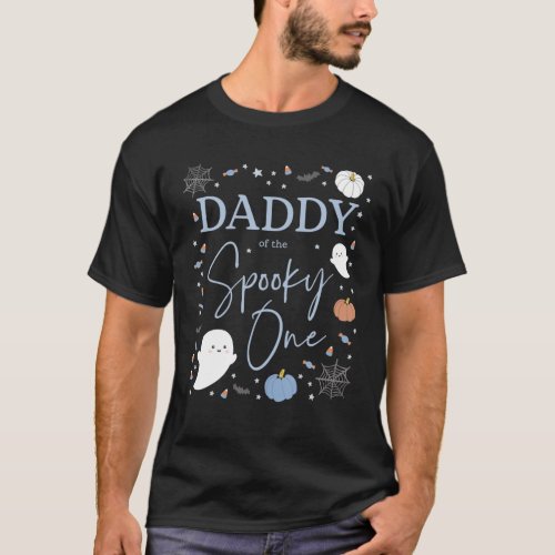 Mens Daddy Of The Spooky One First Birthday Boy 1S T_Shirt