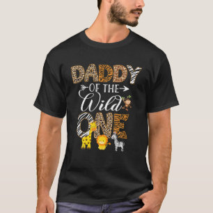 Mens Daddy Of The Wild One Zoo Birthday Safari Ani T-Shirt