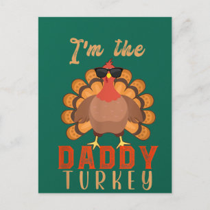 Mens Daddy Turkey Matching Family Group Cute Papa Postcard