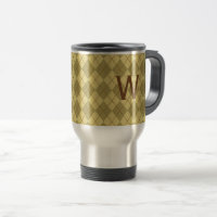 Men's Dad's Monogrammed Travel Coffee Mug Gift, Zazzle