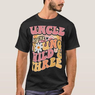 Mens Daisy Birthday Uncle Young Wild & 3 Boho 3rd T-Shirt