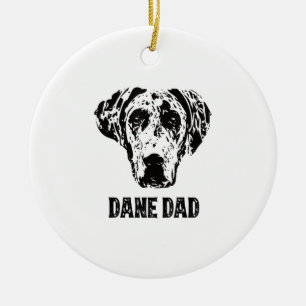 Mens Dane Dad - Great Dane Dad Ceramic Ornament