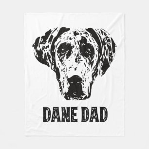 Mens Dane Dad - Great Dane Dad Fleece Blanket