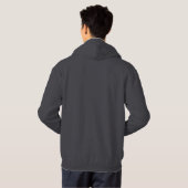 Men's Dark Grey Customizable Plain Blank Hoodie (Back Full)