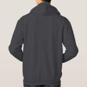 Men's Dark Grey Customizable Plain Blank Hoodie (Back)