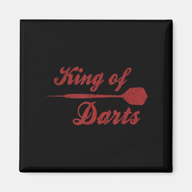 Mens Dart Player Cool Quote The King Of Darts  Magnet (Front)