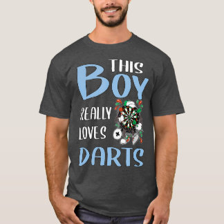 Mens Darts Player Gift This Boy Really Loves T-Shirt