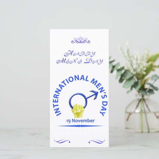 Men's Day Greeting Card (Standing Front)