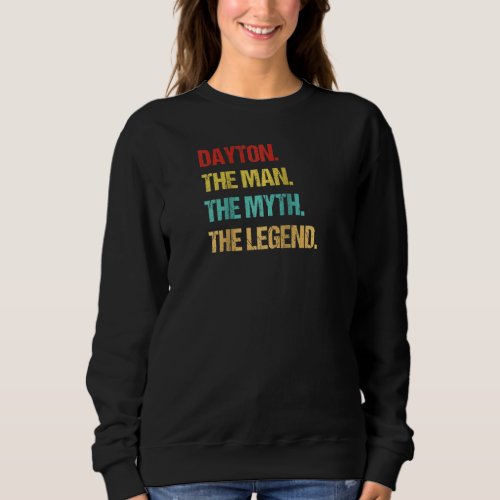 Mens Dayton The Man The Myth The Legend Raglan Sweatshirt