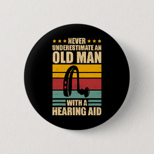 Mens Deaf Awareness ASL and Deaf Pride Button