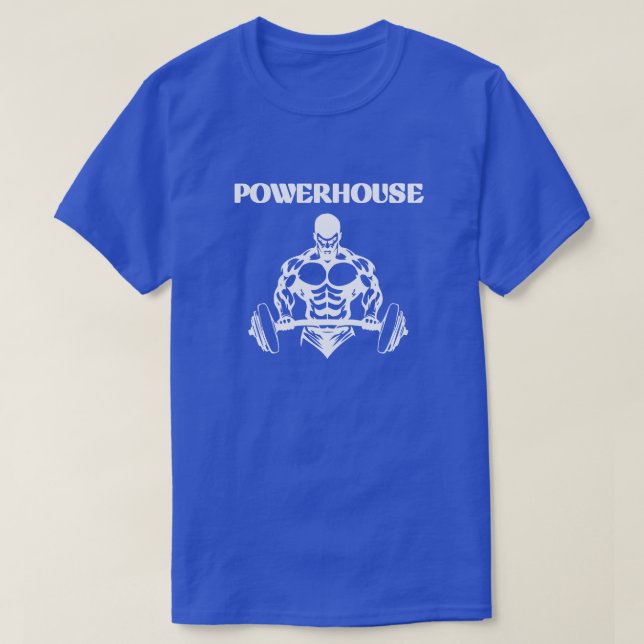 MEN'S DEEP ROYAL TRAINING POWERHOUSE BASIC  T-Shirt (Design Front)