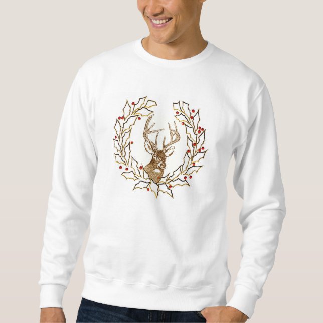 Men's Deer Christmas Sweatshirt (Front)