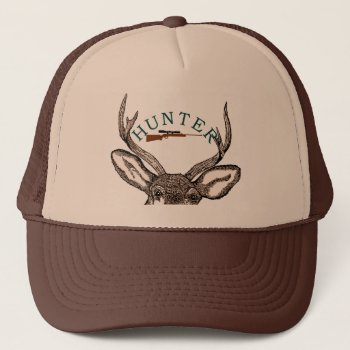 Mens Deer Hunter Trucker Hat by hungaricanprincess at Zazzle