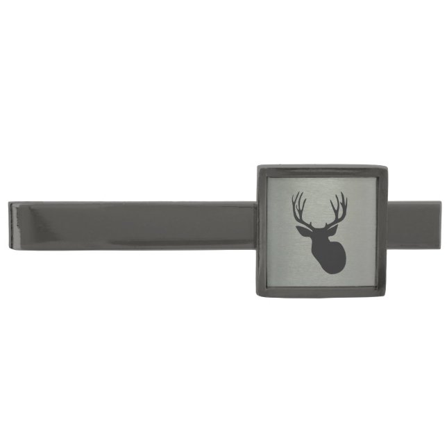 Men's Deer Hunting Antlered Buck Tie Clip (Front)