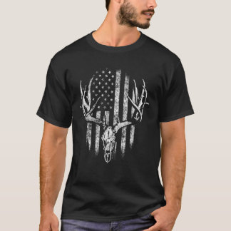 Mens Deer Hunting Grapic Tee Deer Antlers Hunting