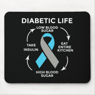 Mens Diabetes Quotes Diabetes Fighter Diabetes Mouse Pad