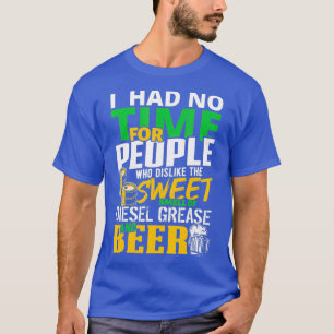 Mens Diesel Grease and Beer V8 engine power gift T-Shirt