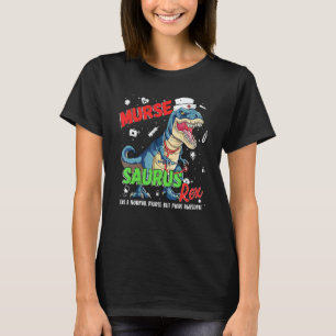 Mens Dinosaur Scrub Nurse Life Coffee Rn Murse Nu T-Shirt